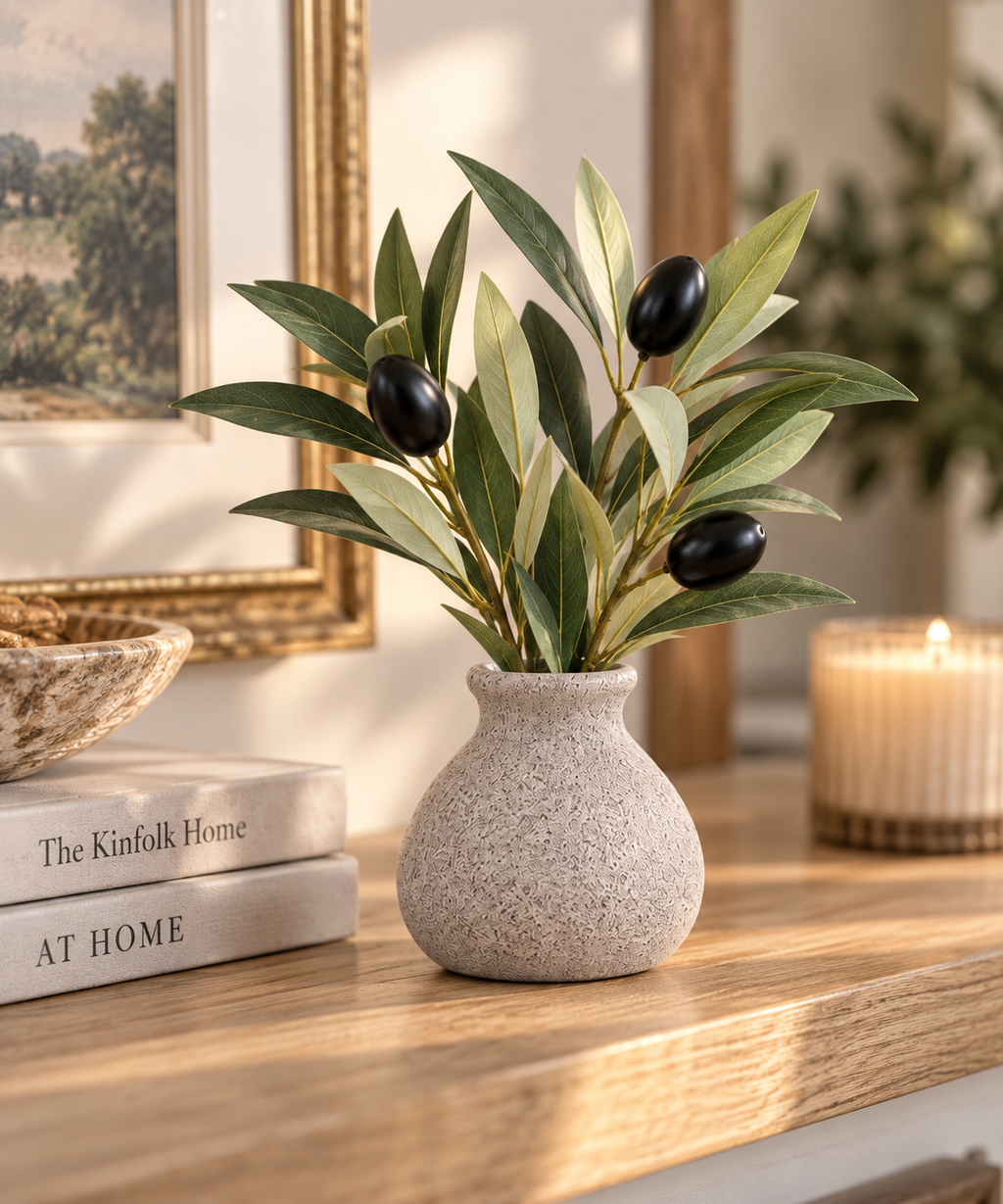 Small Textured Ceramic Bud Vase – Grey Minimalist Vase for Shelves & Coffee Tables