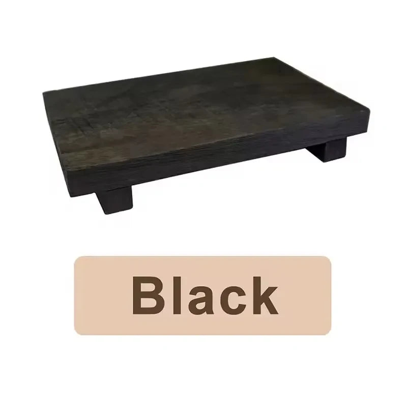 Wooden Footed Tray — Rustic Vanity & Bathroom Décor Stand