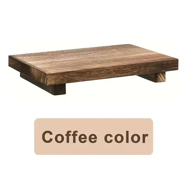 Wooden Footed Tray — Rustic Vanity & Bathroom Décor Stand
