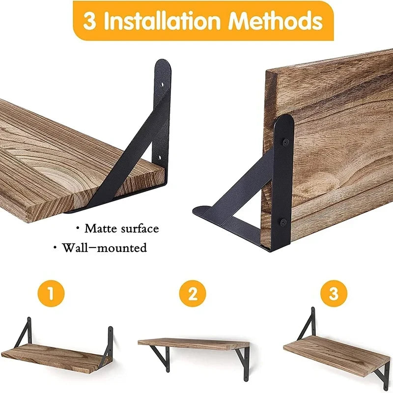 Floating Wood Wall Shelves