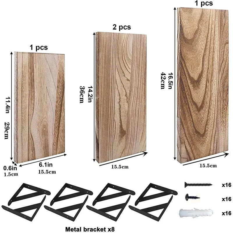 Floating Wood Wall Shelves