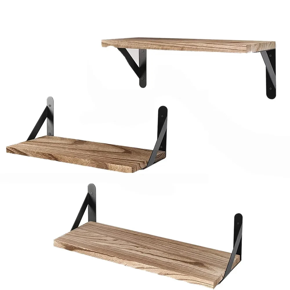 Floating Wood Wall Shelves