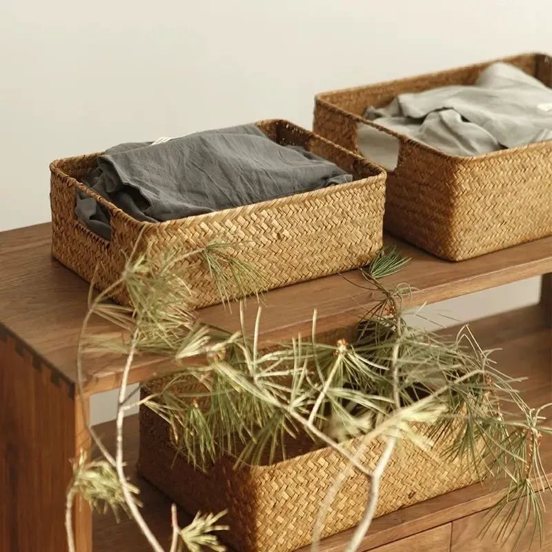 Woven Seagrass Storage Baskets