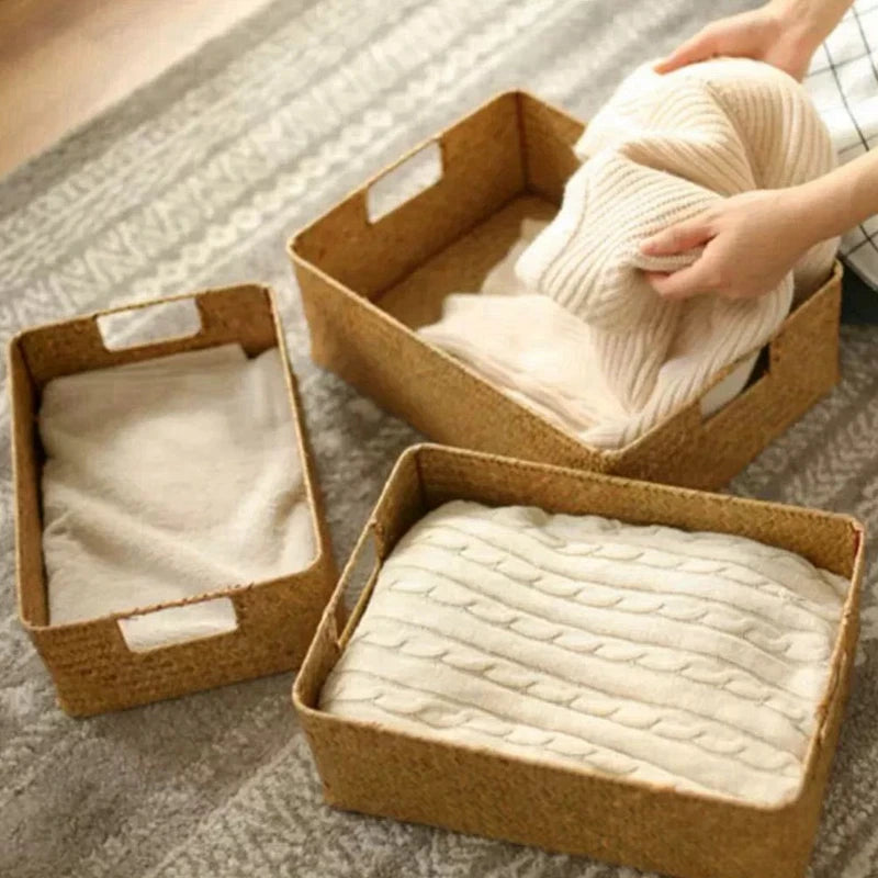 Woven Seagrass Storage Baskets