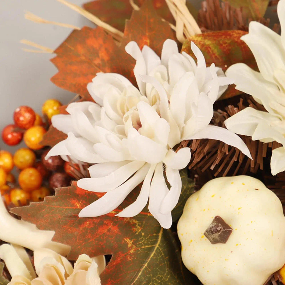 Fall Harvest Swag Wreath for Front Door & Porch