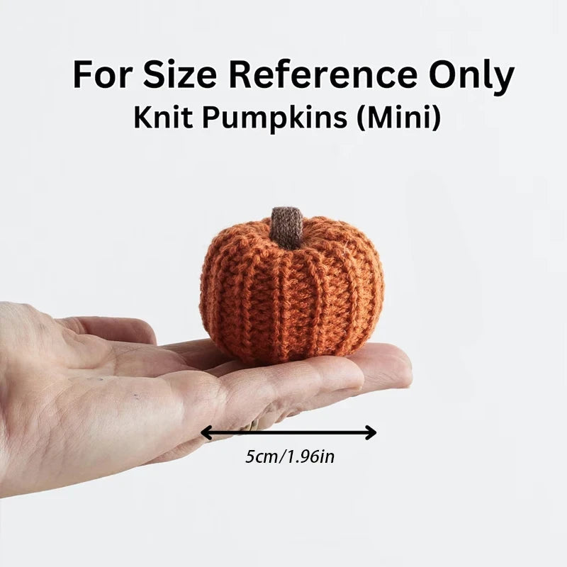 Cozy Knit Pumpkin Garland for Fall Mantel Decor