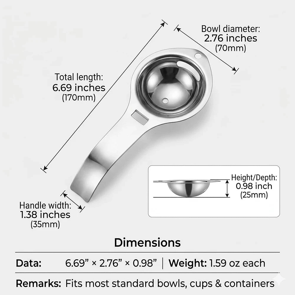 Stainless Steel Egg Separator
