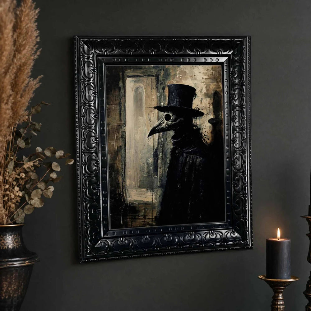 Plague Doctor Gothic Wall Art — Moody Halloween Decor