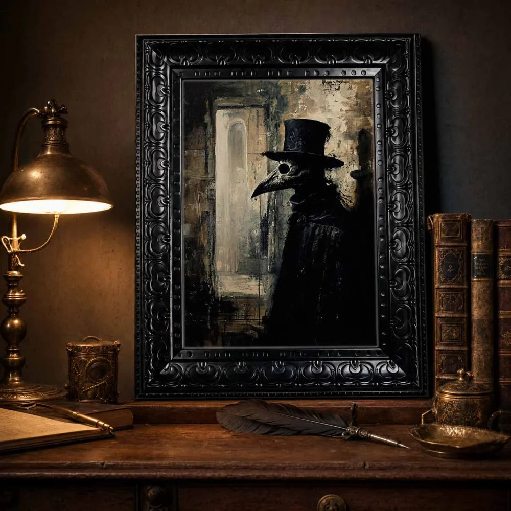 Plague Doctor Gothic Wall Art — Moody Halloween Decor
