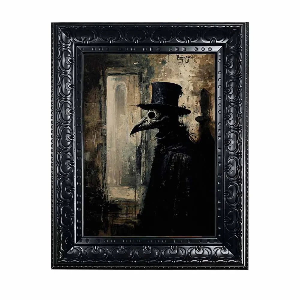 Plague Doctor Gothic Wall Art — Moody Halloween Decor
