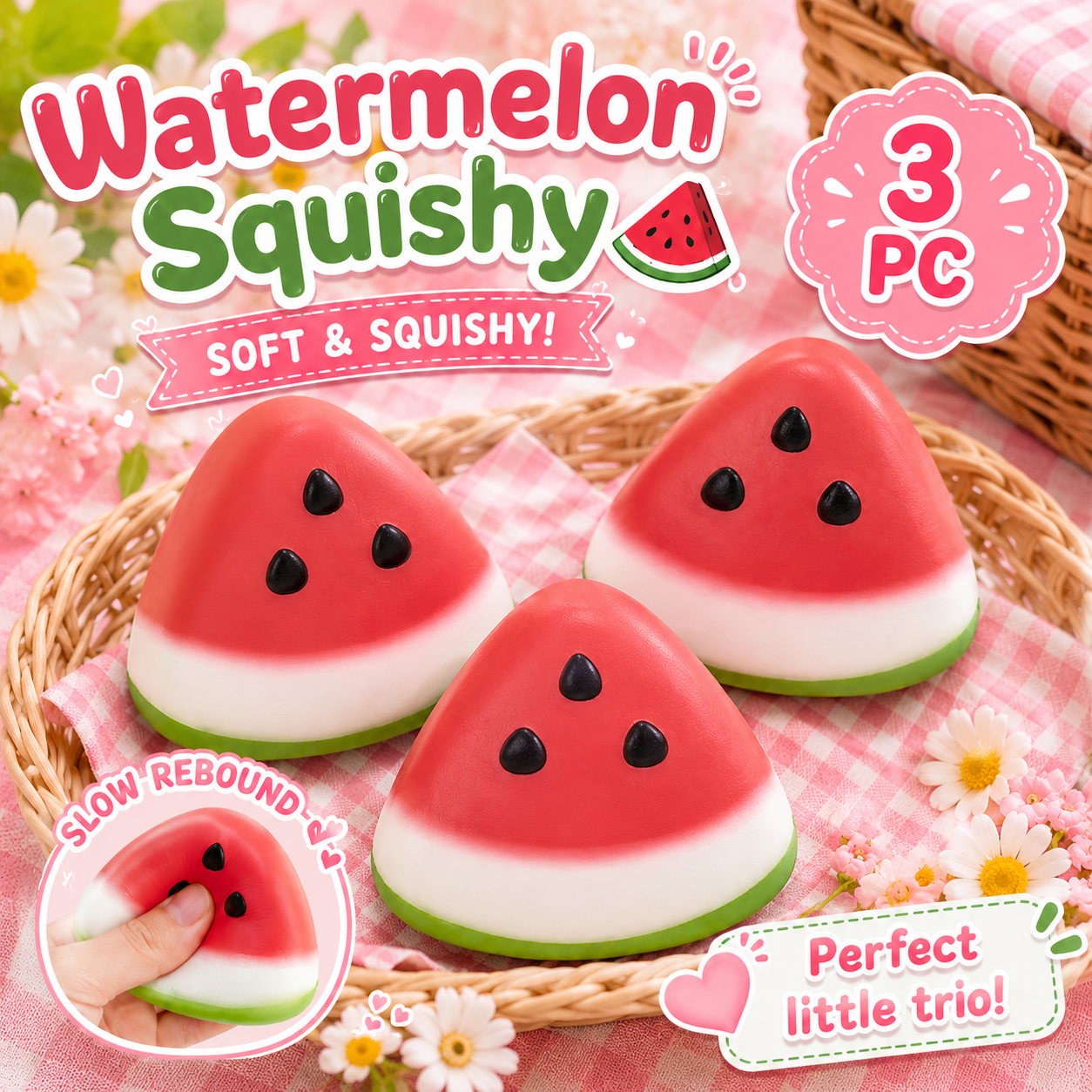 Watermelon Squishy Fidget Toy – Slow Rise Stress Relief