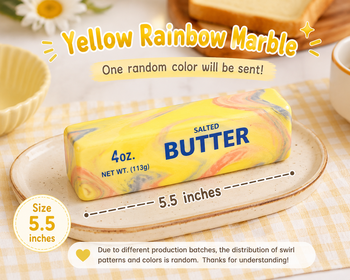 Squishy Butter Stick Fidget Toy – Slow Rise Stress Relief