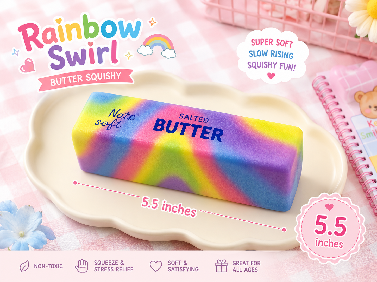 Squishy Butter Stick Fidget Toy – Slow Rise Stress Relief