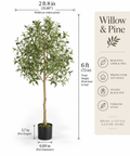Artificial Olive Tree – 5FT & 6FT Faux Potted Tree for Living Room, Entryway & Home Decor