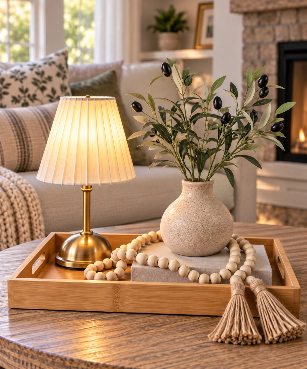 Faux Olive Branch Stems – Set of 3
