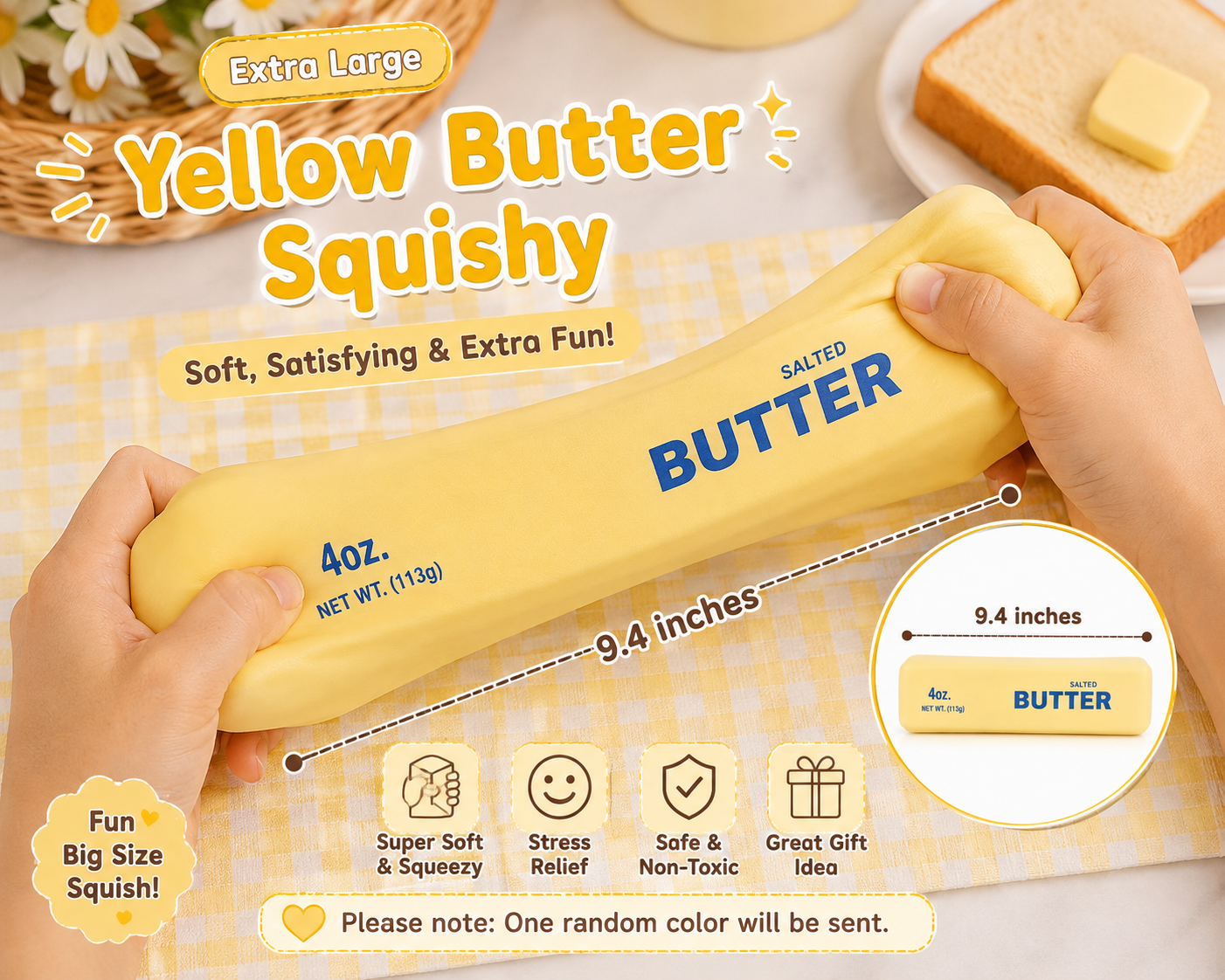 Squishy Butter Stick Fidget Toy – Slow Rise Stress Relief