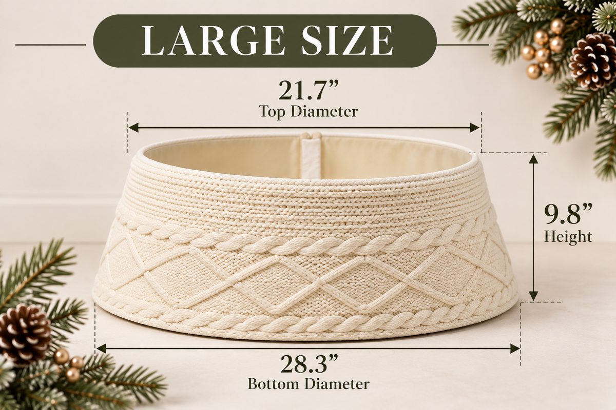 Christmas tree collar with Velcro closure detail