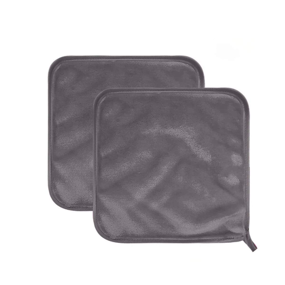 Grey reusable makeup remover towels, 2-pack