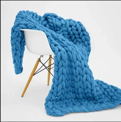 Chunky Knit Cozy Throw Blanket | Soft Textured Home Decor