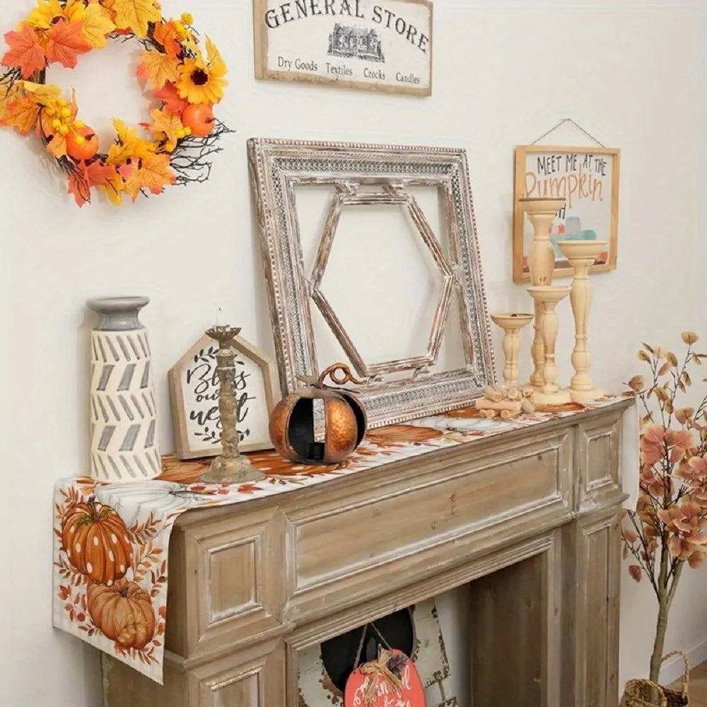 Polka Dot Pumpkin Table Runner