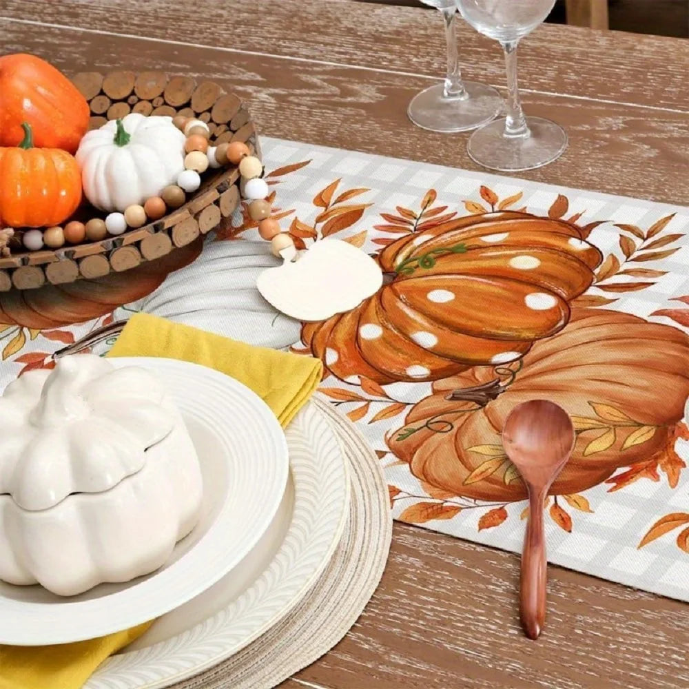 Polka Dot Pumpkin Table Runner