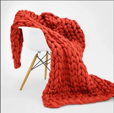 Chunky Knit Cozy Throw Blanket | Soft Textured Home Decor