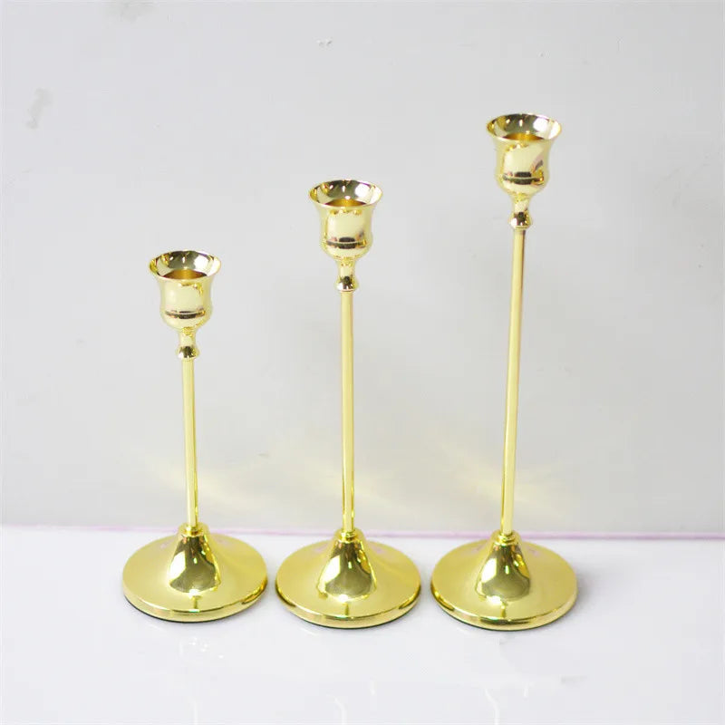 Brass Candlestick Holder Set