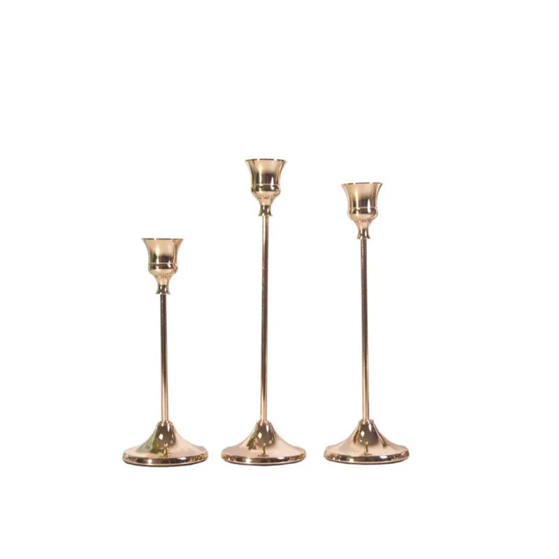 Brass Candlestick Holder Set