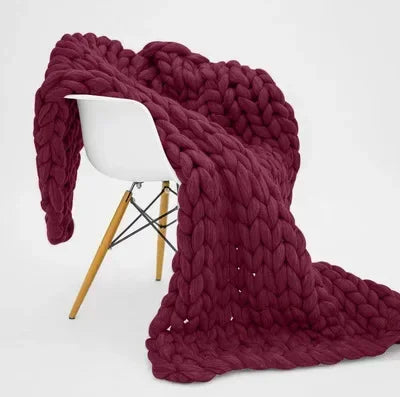 Chunky Knit Cozy Throw Blanket | Soft Textured Home Decor