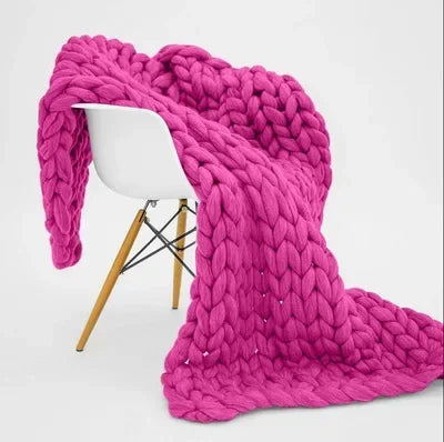 Chunky Knit Cozy Throw Blanket | Soft Textured Home Decor