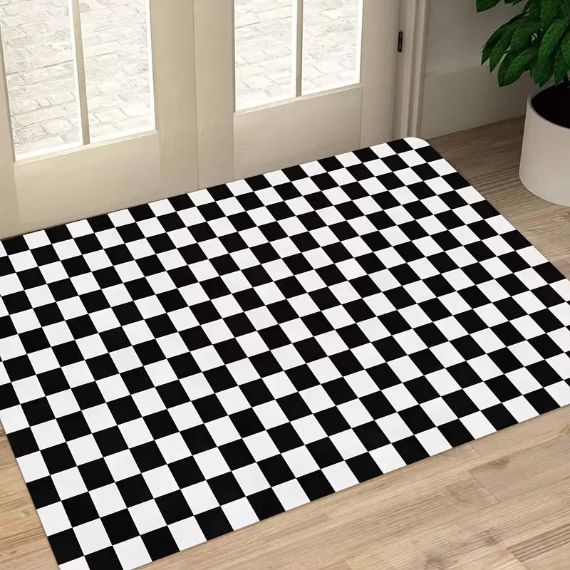 Checkered Hello Doormat