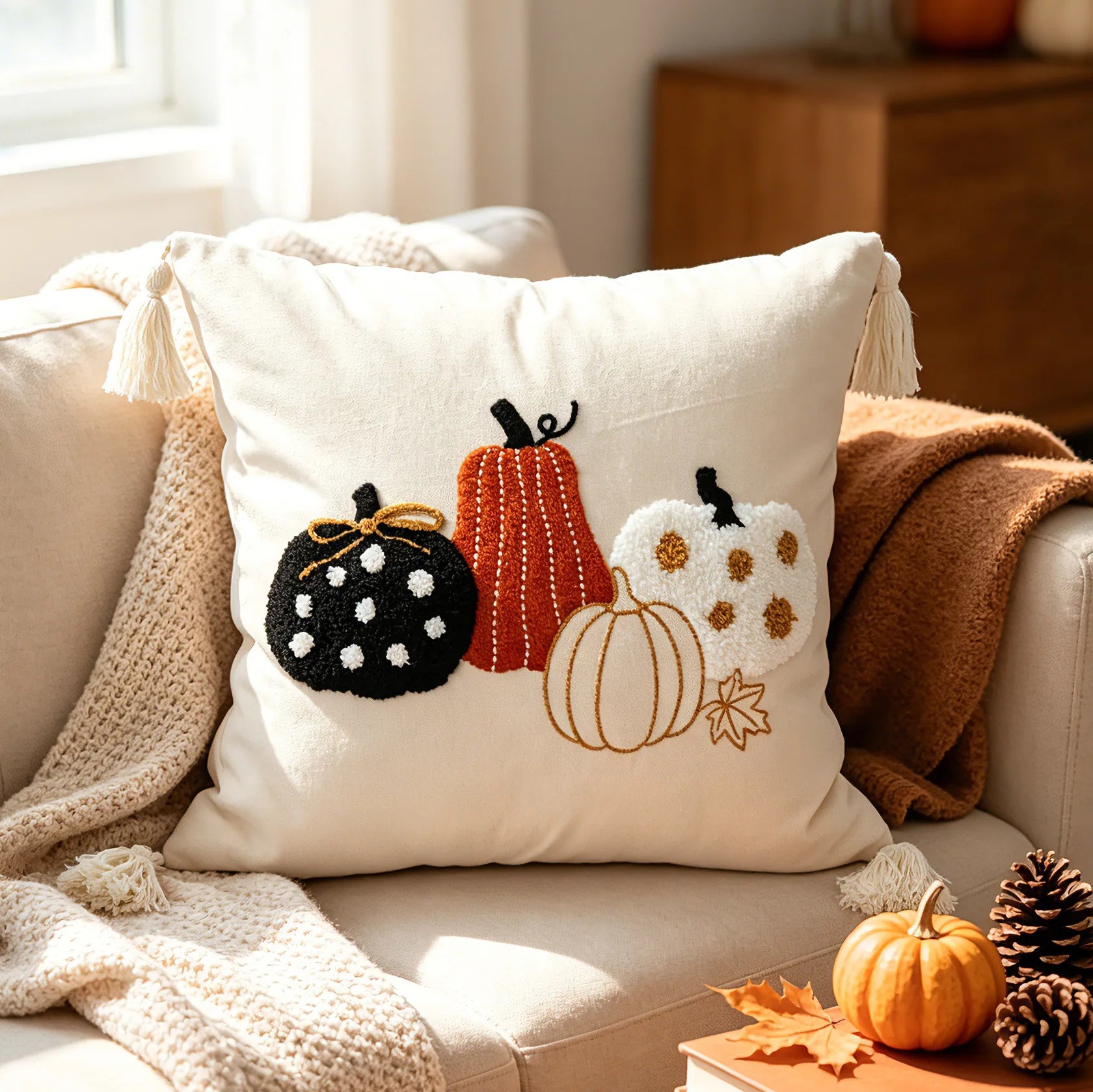 Fall Harvest Pillow Cover