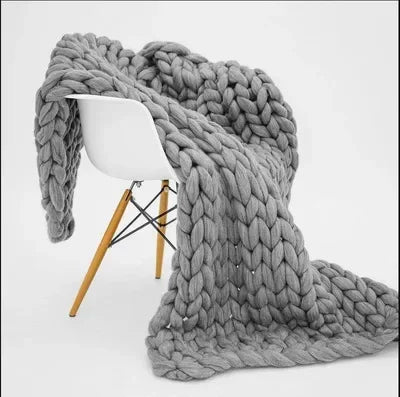 Chunky Knit Cozy Throw Blanket | Soft Textured Home Decor