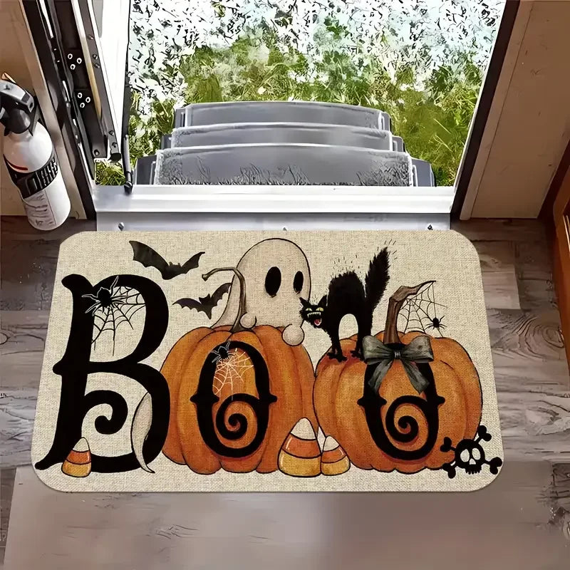 BOO Pumpkin Doormat