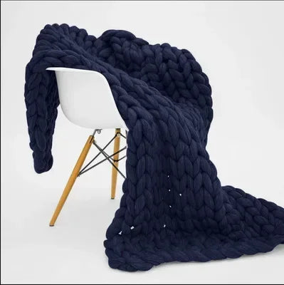 Chunky Knit Cozy Throw Blanket | Soft Textured Home Decor