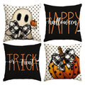 Halloween Ghost & Pumpkin Throw Pillow Covers, Set of 4
