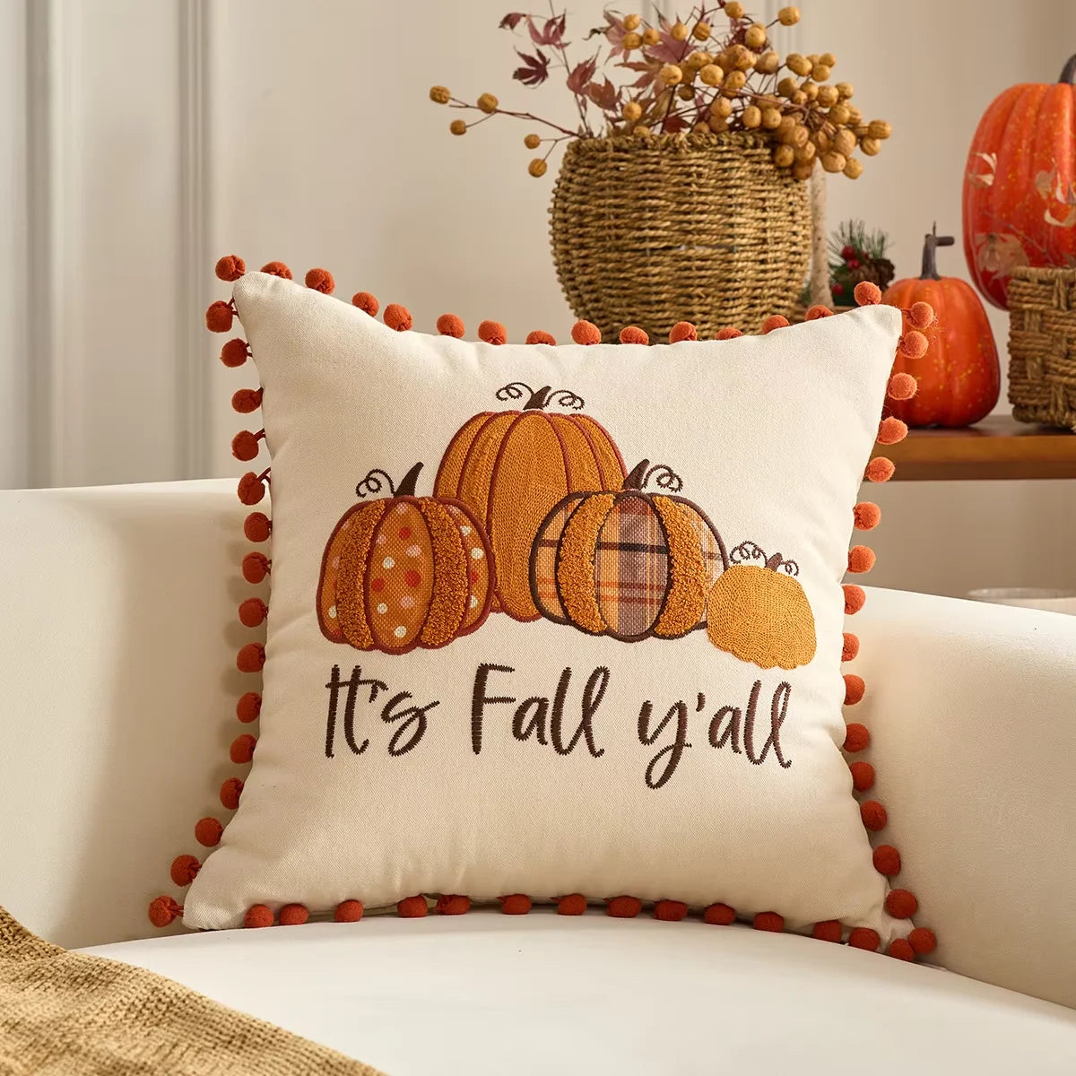 Fall Harvest Pillow Cover