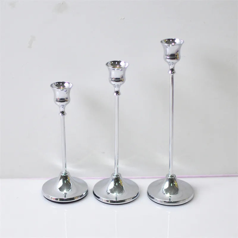 Brass Candlestick Holder Set