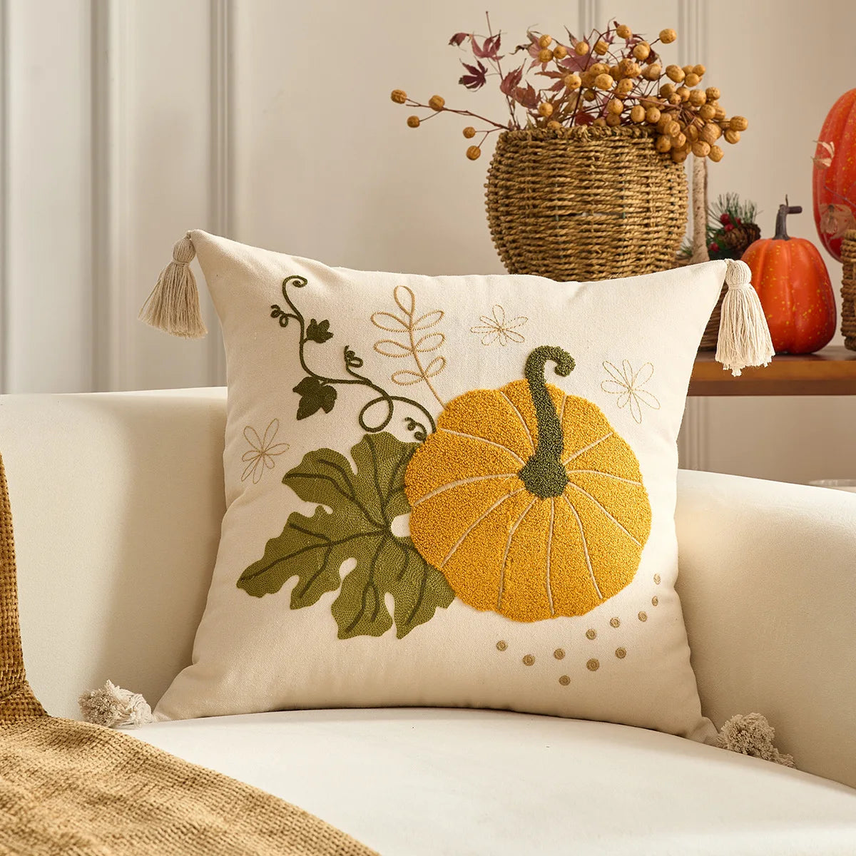 Fall Harvest Pillow Cover