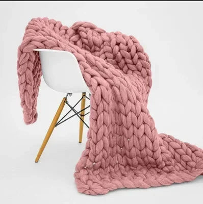 Chunky Knit Cozy Throw Blanket | Soft Textured Home Decor