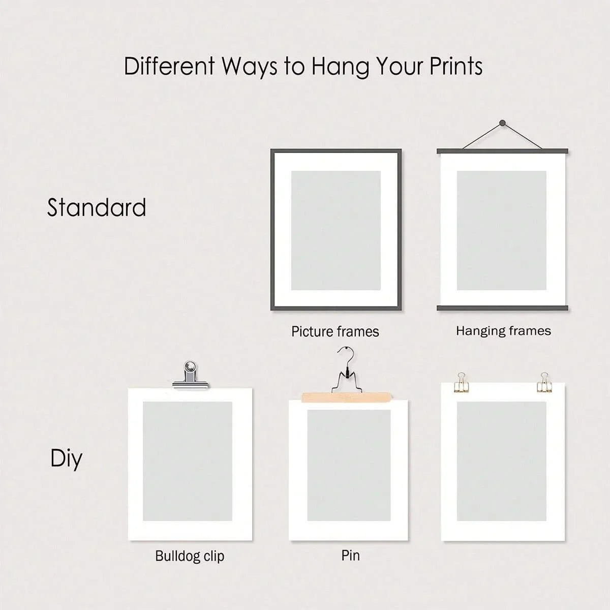Nordic Botanical Line Art Trio — Neutral Sage Wall Prints