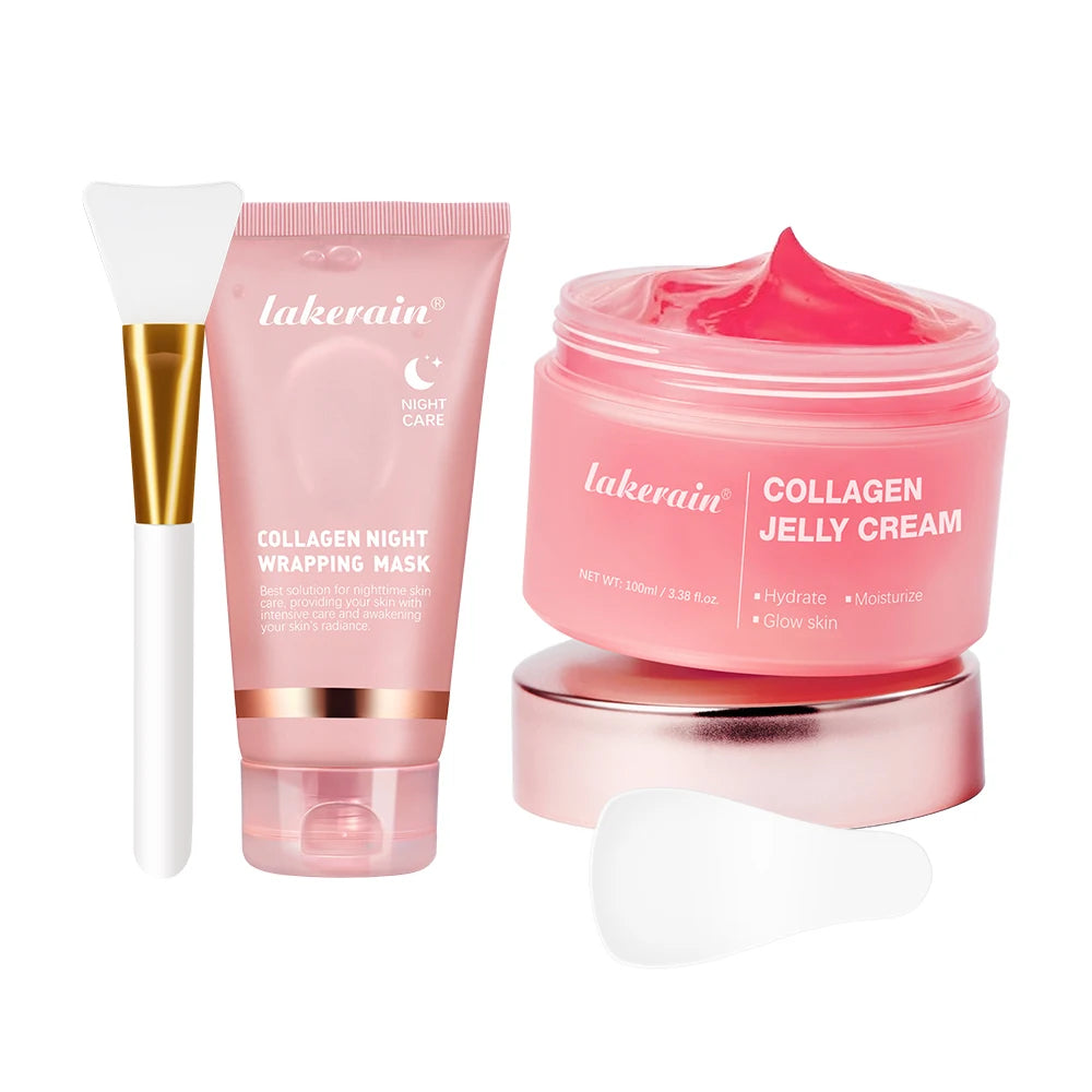 Glow Duo Gift Set contents: wrapping mask tube, jelly cream and brush