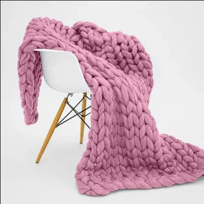 Chunky Knit Cozy Throw Blanket | Soft Textured Home Decor